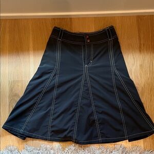 Athleta Charcoal Grey A-Line Skort with White Stitching